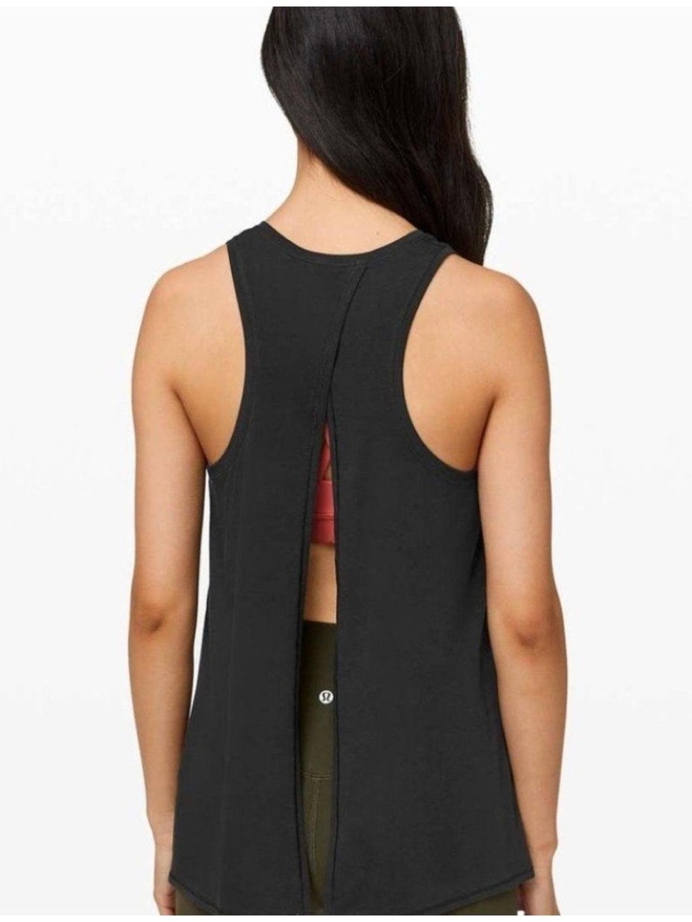 Lululemon Open Back Tank Top in Black Size 8